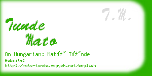 tunde mato business card